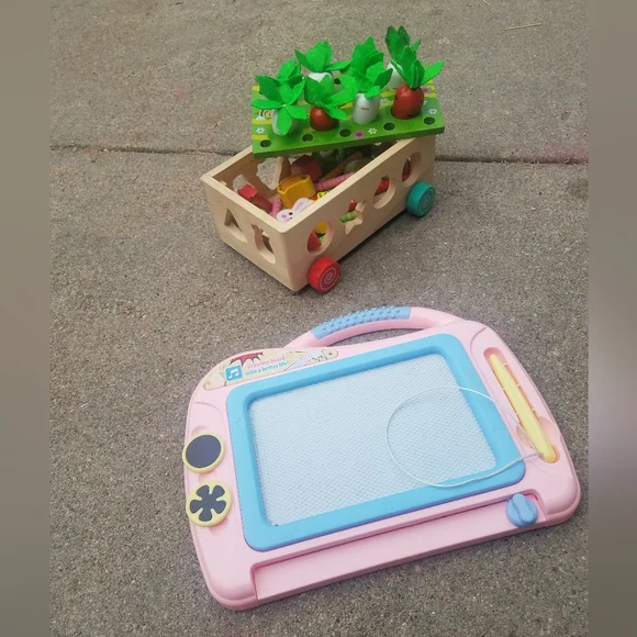 Toddler Toy Bundle - Wooden Vegetable Garden Play Set - Picture 3 of 6